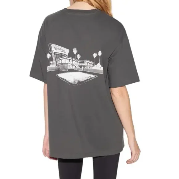 NWT Spiritual Gangster Micro Motel Boyfriend Tee Gray Women’s Size Small - Picture 2 of 9